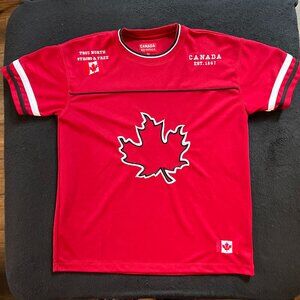 Canada Athletics Hockey Jersey Maple Leaf Patch Double Sided Mens -  Size S